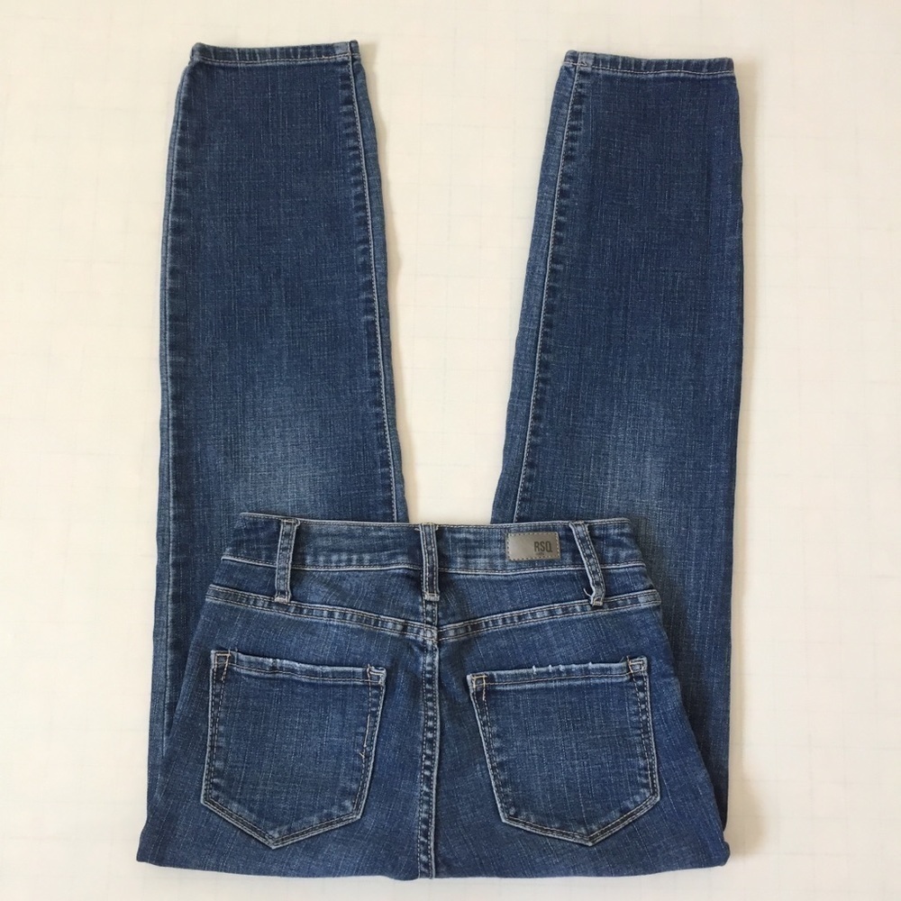 RSQ High Rise Straight Leg Loose Fit Denim Jeans - Picture 13 of 15